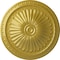 Ekena Millwork Alexa Ceiling Medallion (Fits Canopies up to 3"), Hand-Painted Rich Gold, 15"OD x 1 3/4"P CM14AXRGS - alternate 1